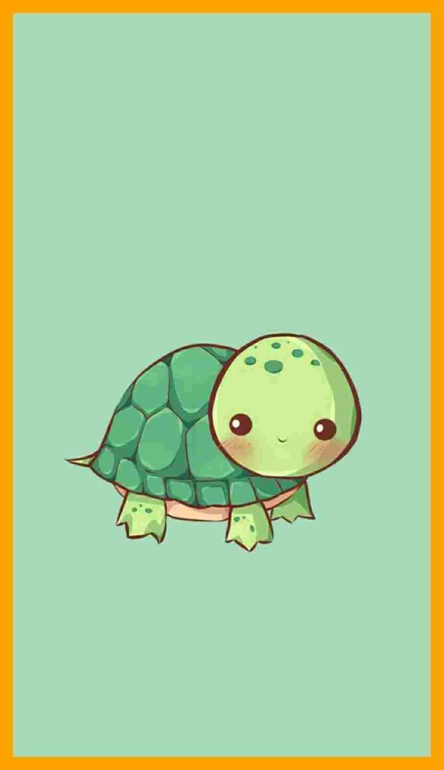 907x1571 Vẽ con rùa dễ thương Kawaii