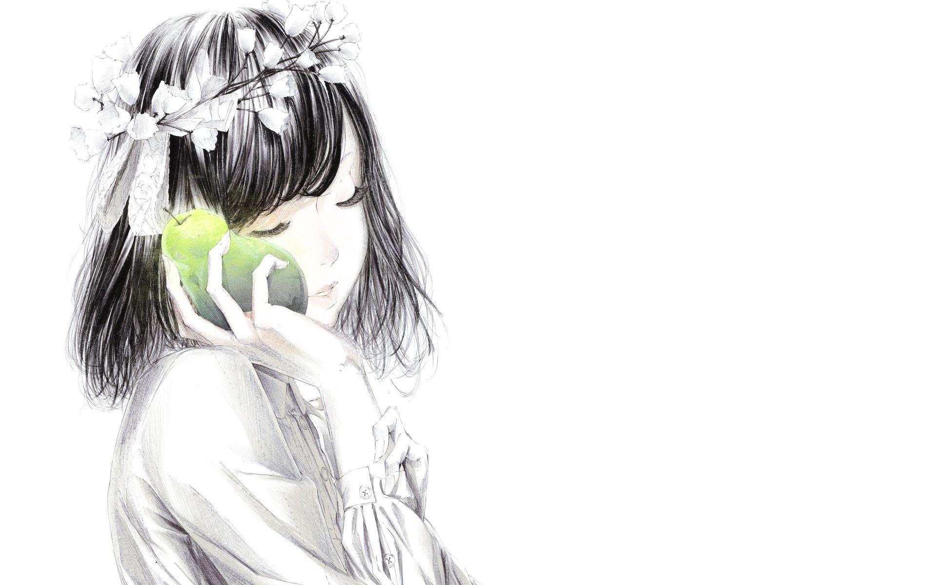 1920x1200 Girl Drawing Wallpaper 06915