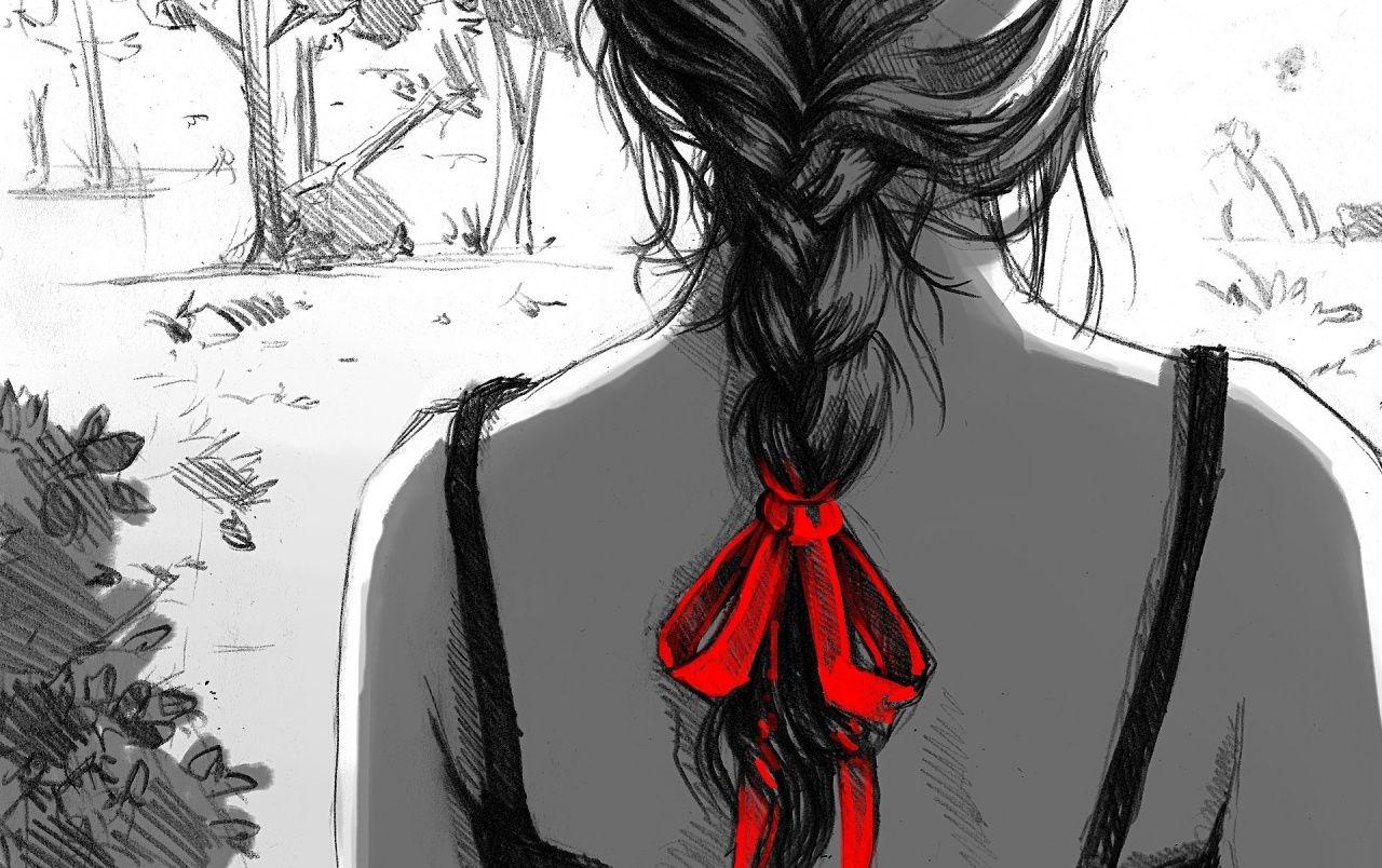 1280x804 Woman Plaits Braids Drawing wallpaper. Woman Plaits Braids