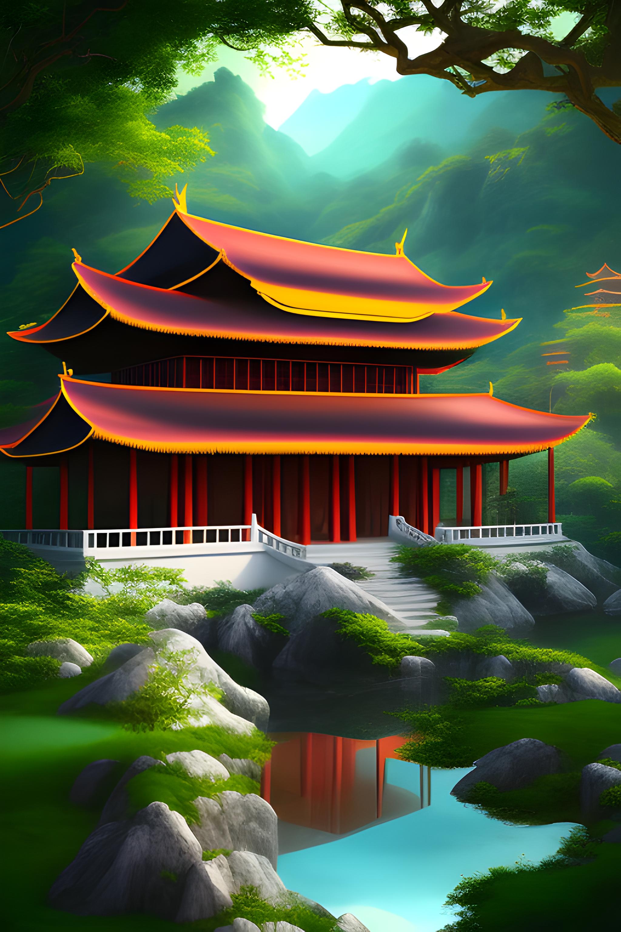 2048x3072 asian dreamland with traditional