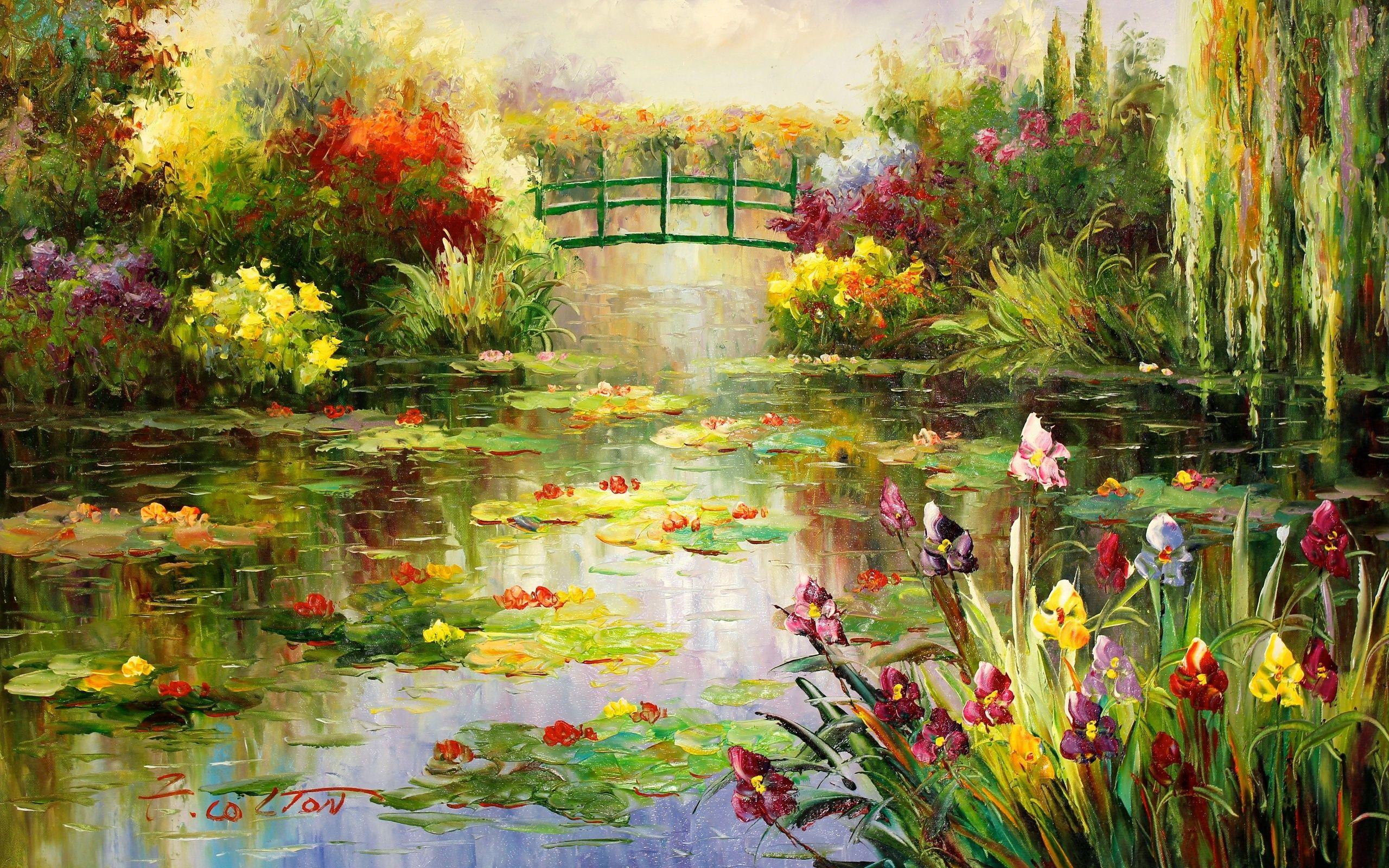 Monet Water Lilies Wallpapers Top Free Monet Water Lilies Backgrounds 