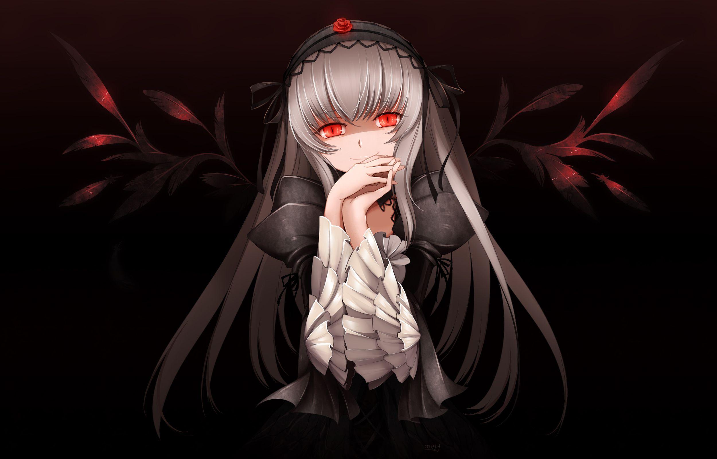 2500x1600 Anim Egirl With Red Eyes Wallpaperx1600