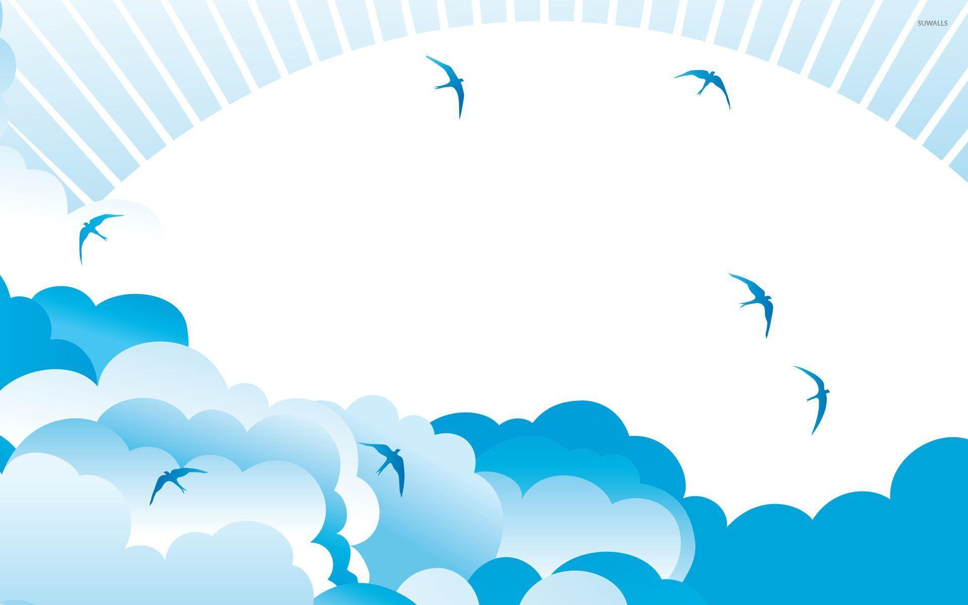 1920x1200 Clouds and birds wallpaper wallpaper