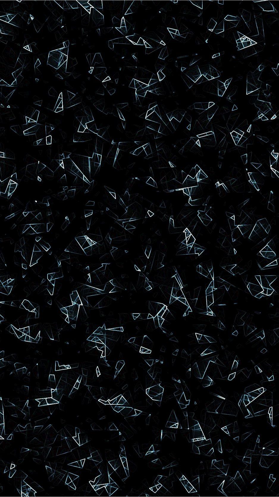 938x1668 Download wallpaper 938x1668 splinters, black, cubism, shapes