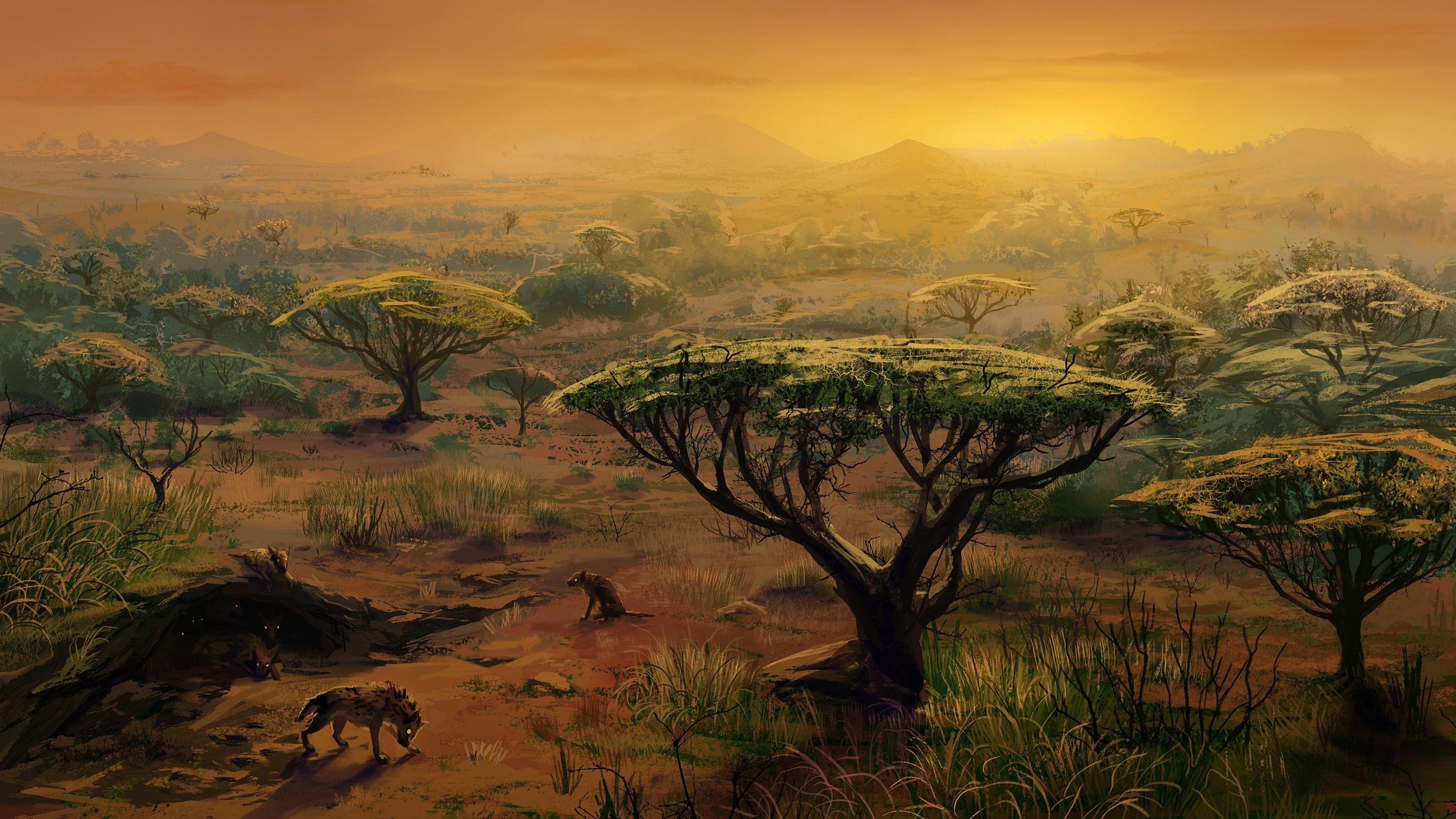 African Landscape Painting Wallpapers Top Free African Landscape Painting Backgrounds