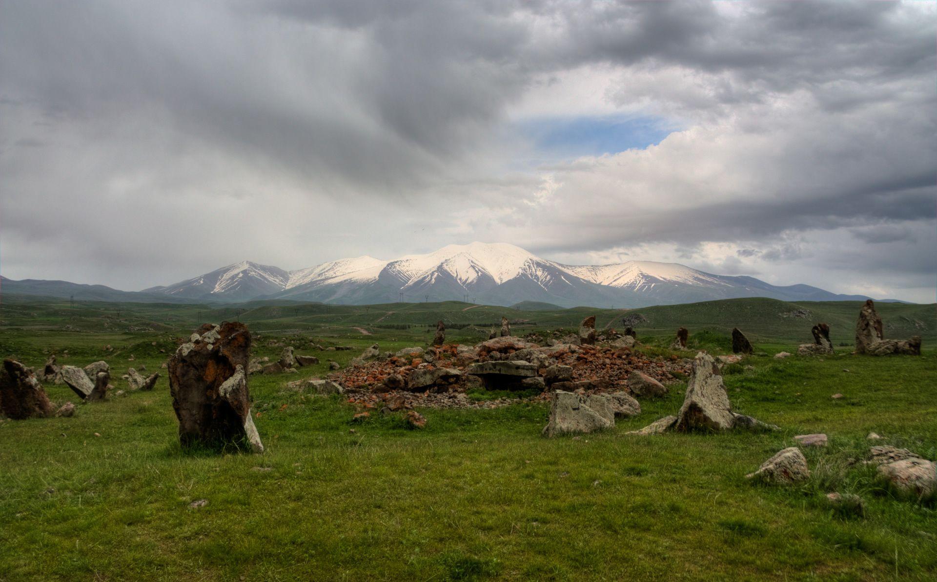 1920x1193 armenia snowy mountains and greenery. HD Windows Wallpaper