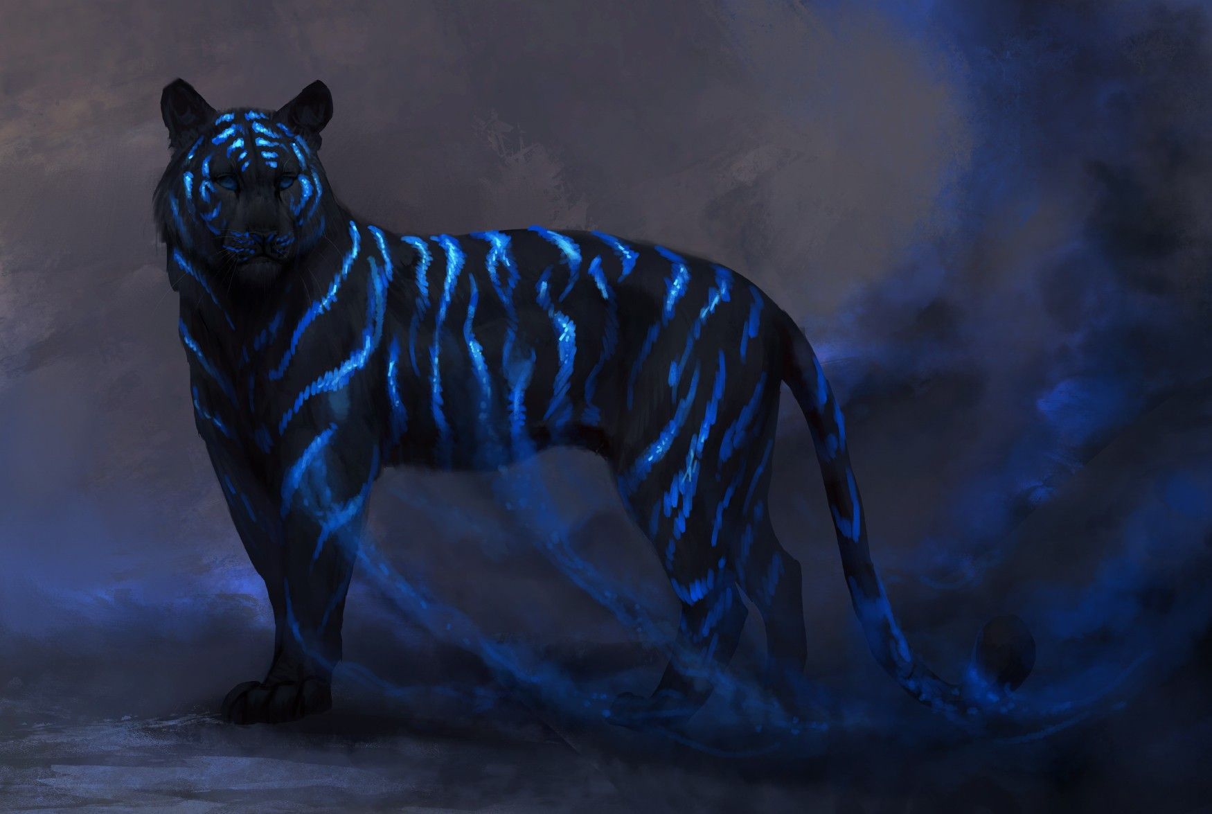 1750x1175 Abstract minimal tiger wallpaper