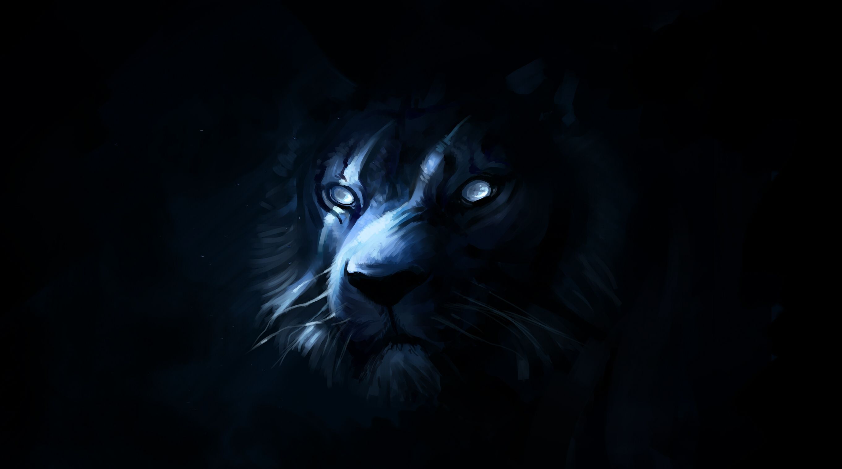 2723x1516 Muzzle Fantasy Tiger HD Wallpaper