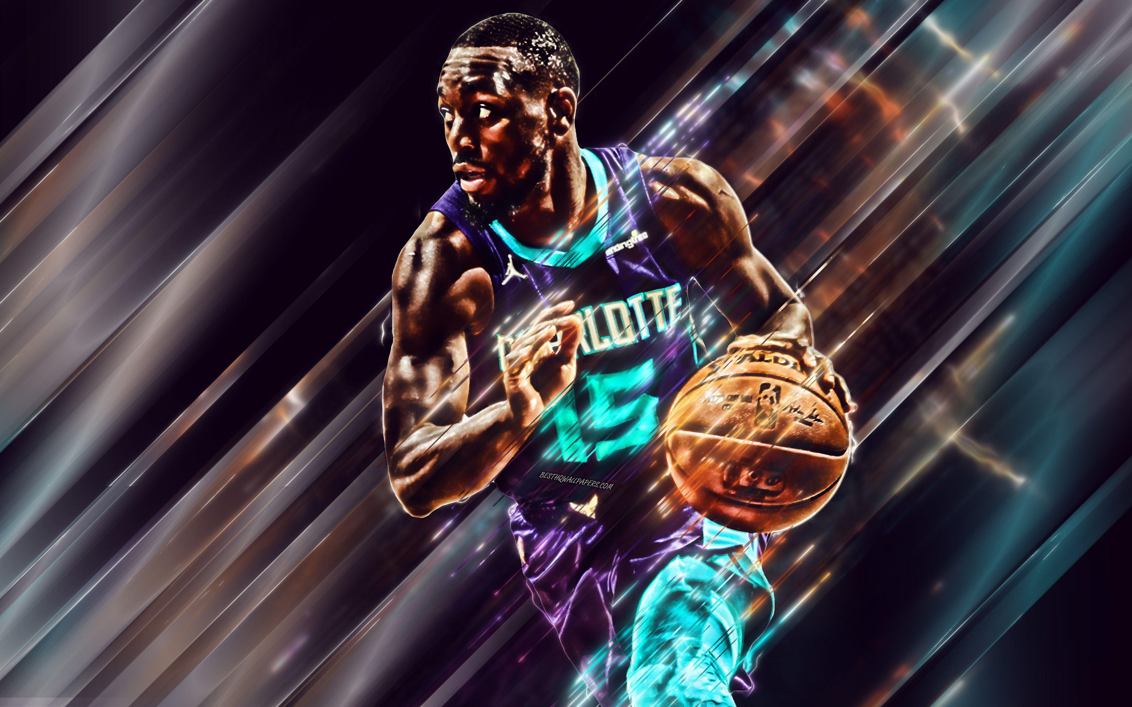 3840x2400 Download wallpaper Kemba Walker, Charlotte Hornets