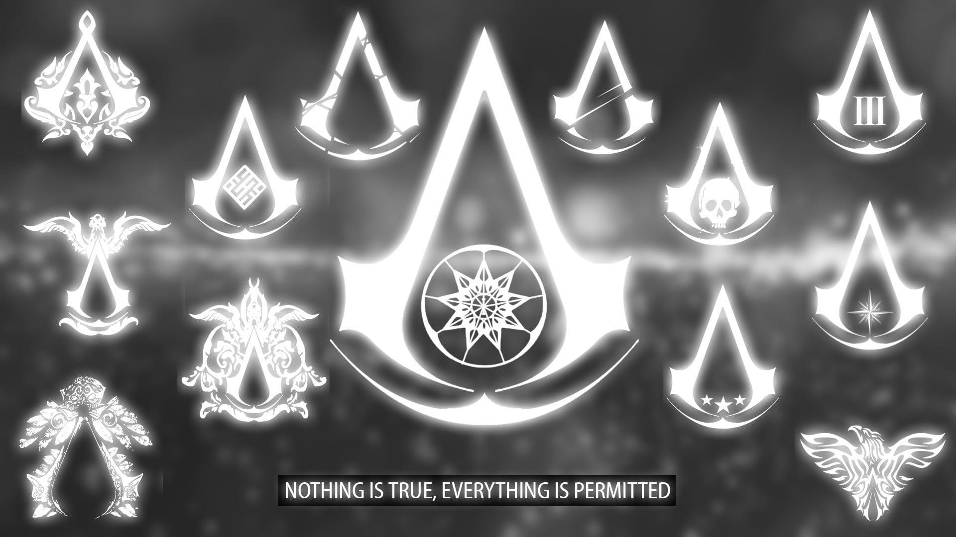 1920x1080 Photo of Assassin's Creed logo with nothing is true