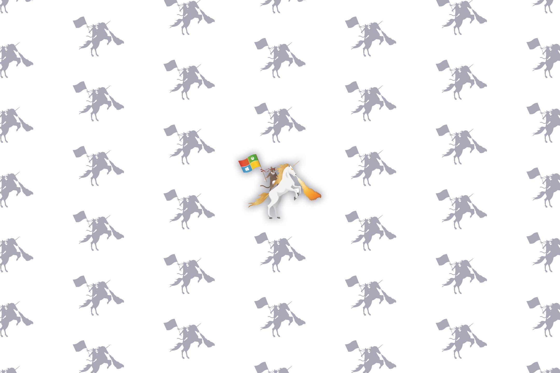 2160x1440 Ninja Cat riding a Unicorn Wallpaper