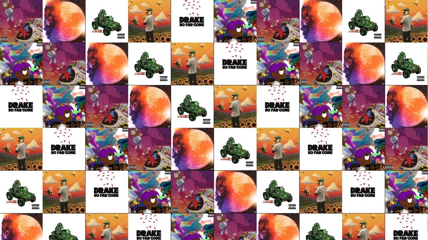 1366x768 Kanye West Graduation Kid Cudi Man On The Wallpaper « Tiled Desktop