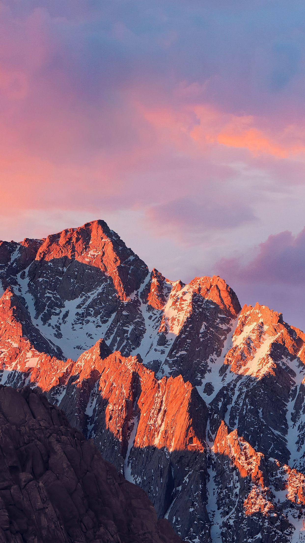 1242x2208 4k Sierra Apple Wallpaper Art Mountain Sunset Android