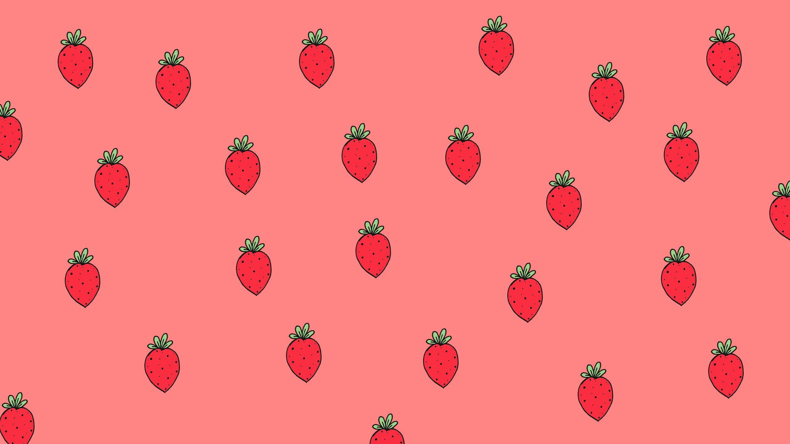 2560x1440 Strawberry Desktop Wallpaper