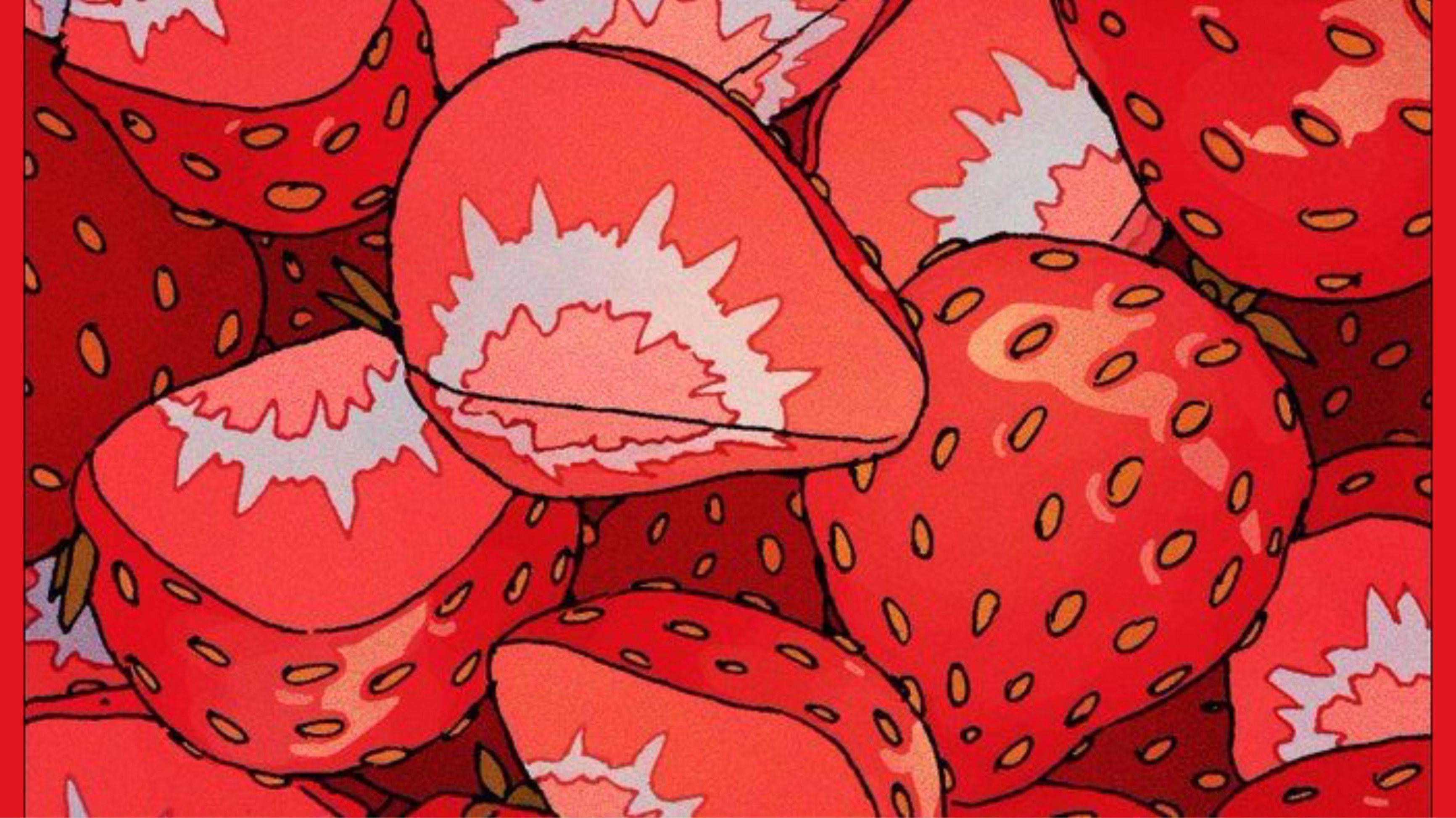 3464x1948 Strawberry Desktop Wallpaper