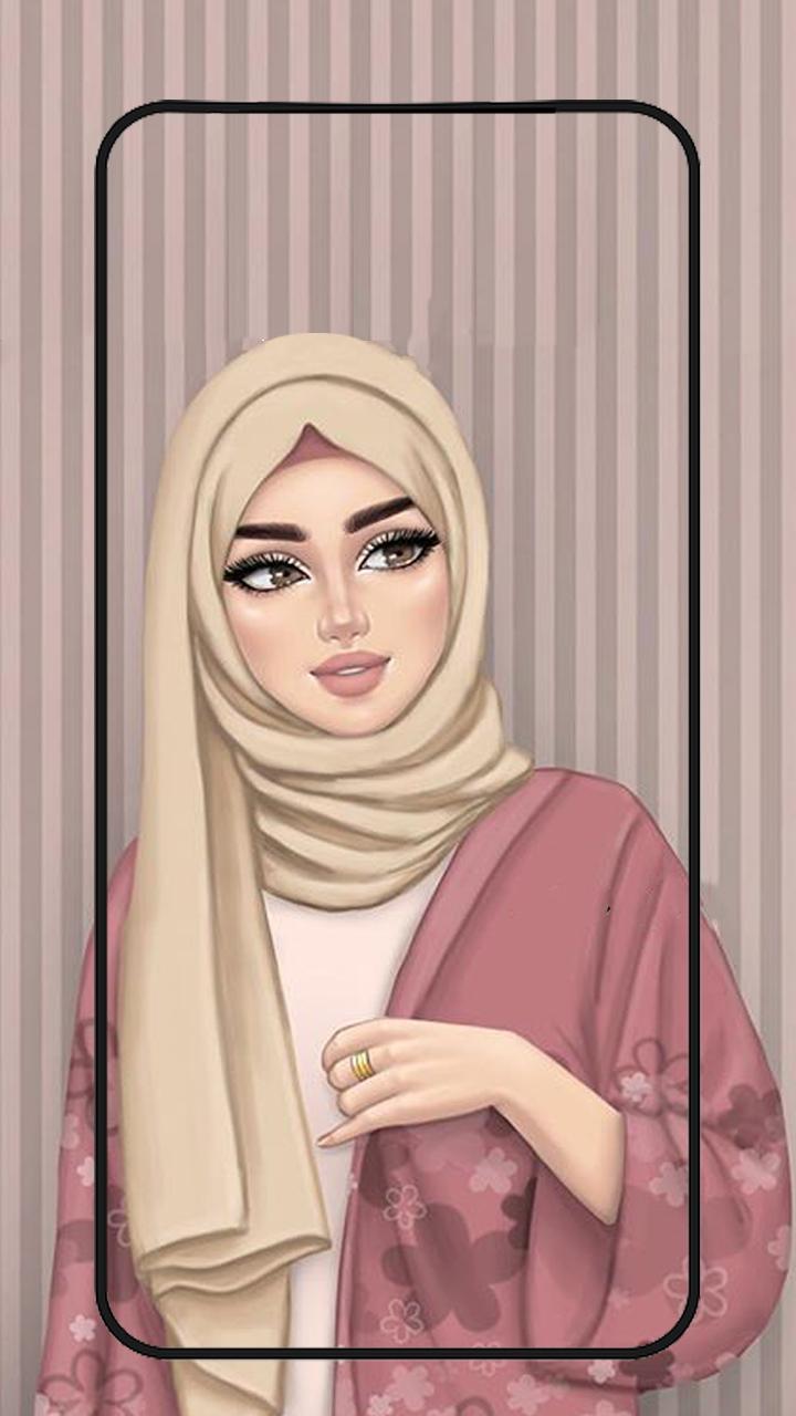 Gambar Kartun Muslimah Iphone Hijab Cartoon Wallpaper Bersabarlah