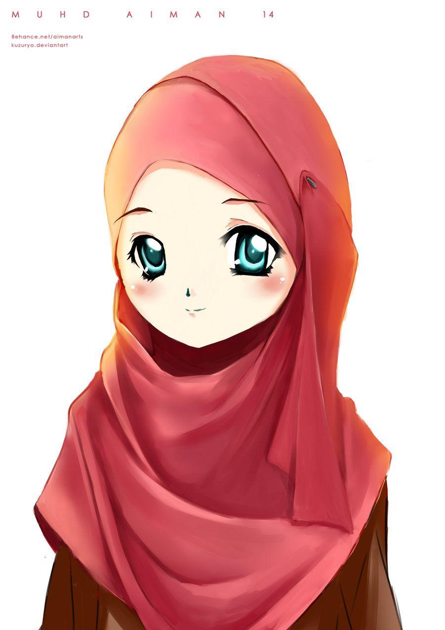 vector #hijab #niqab  Hijab cartoon, Niqab, Anime muslim