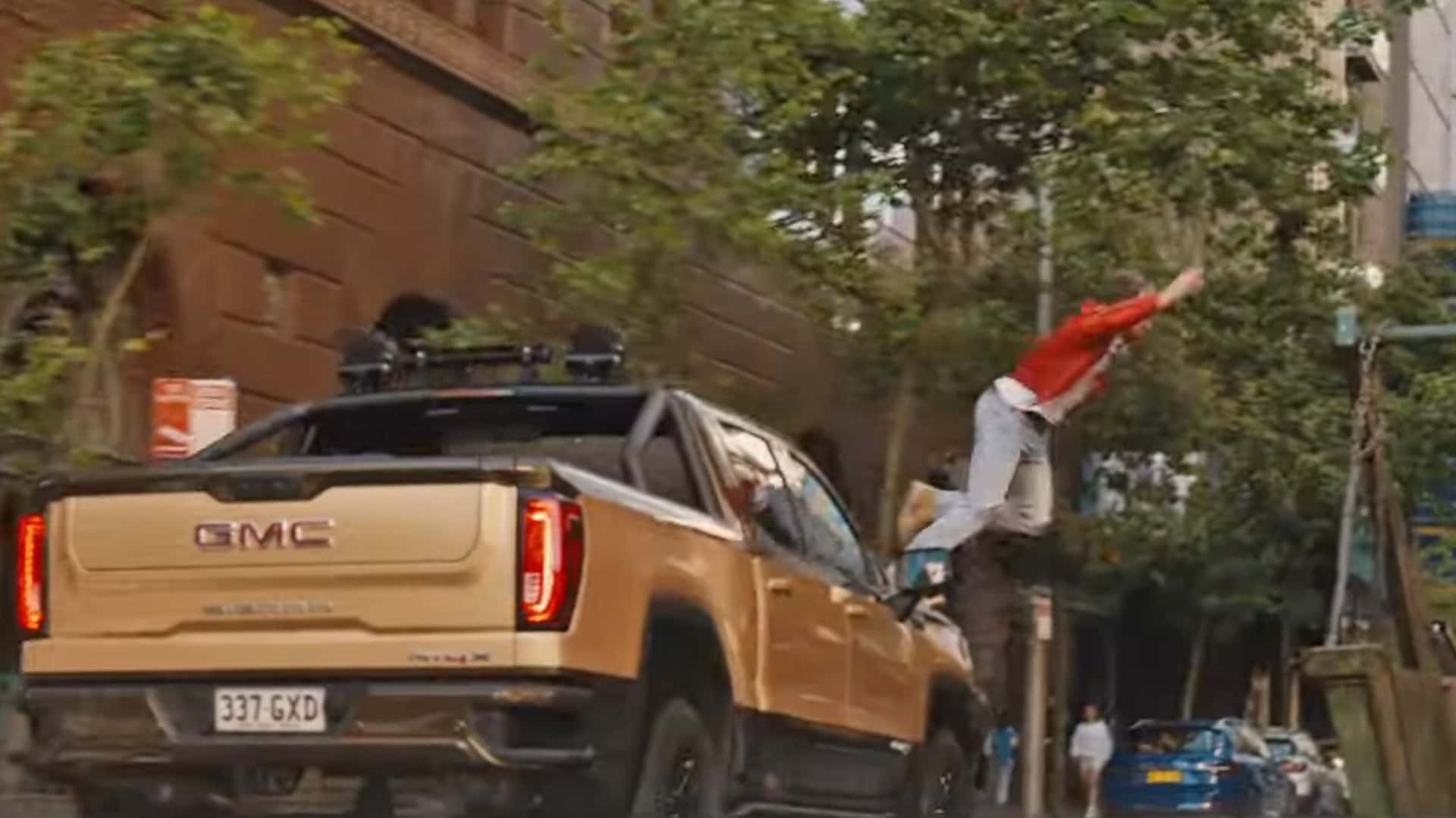 1920x1080 Ryan Gosling And Brown GMC Trucks