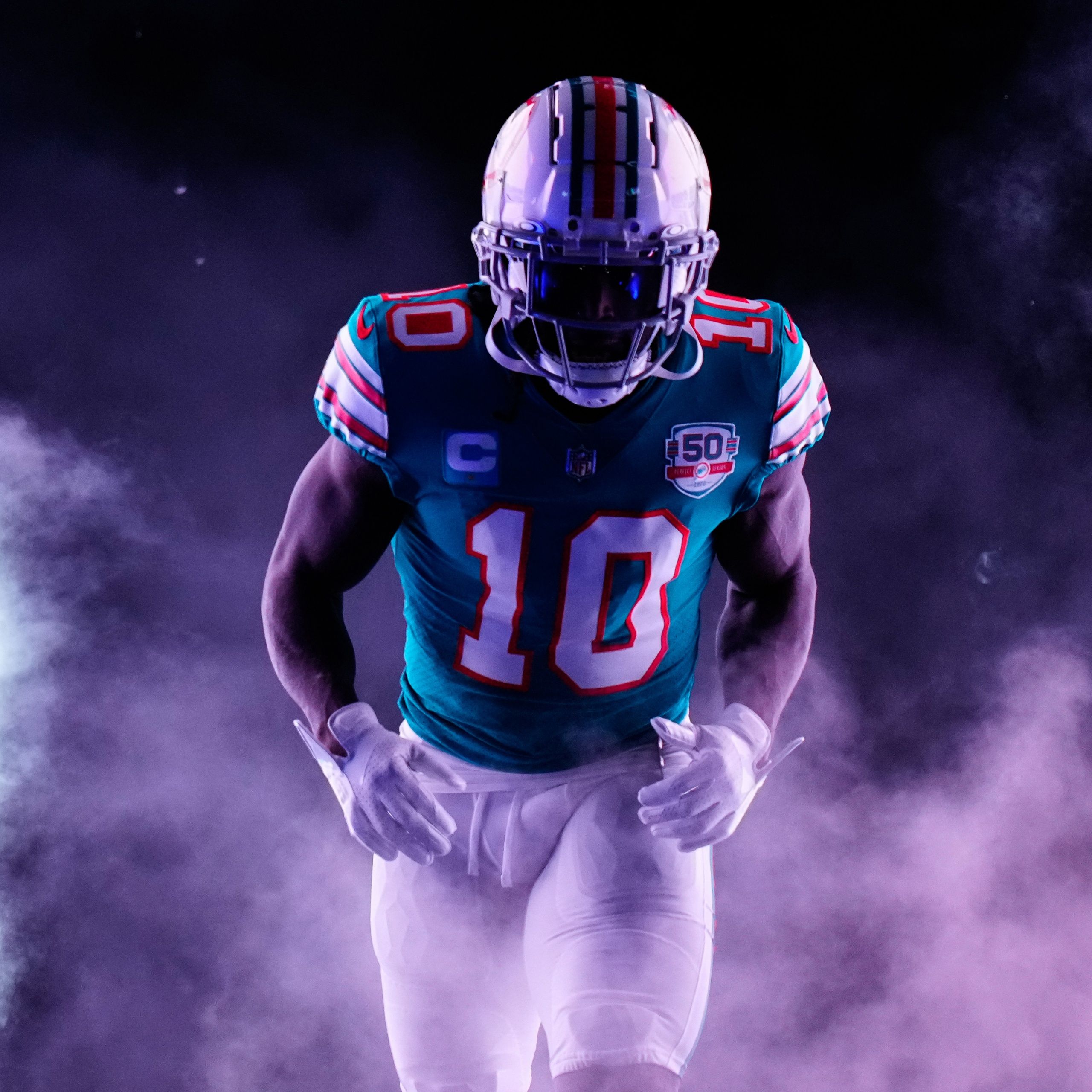 2560x2560 Tyreek Hill Wallpaper 4K, Miami Dolphins