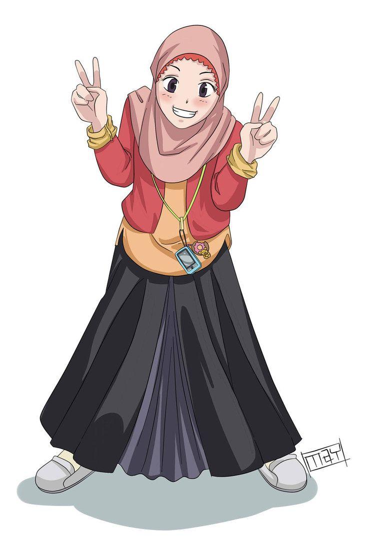 736x1085 Muslimah cartoon wallpaper