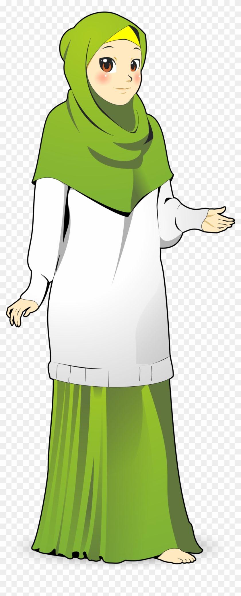 840x2072 Baju Kurung Islam Cartoon Wedding A Muslim Girl