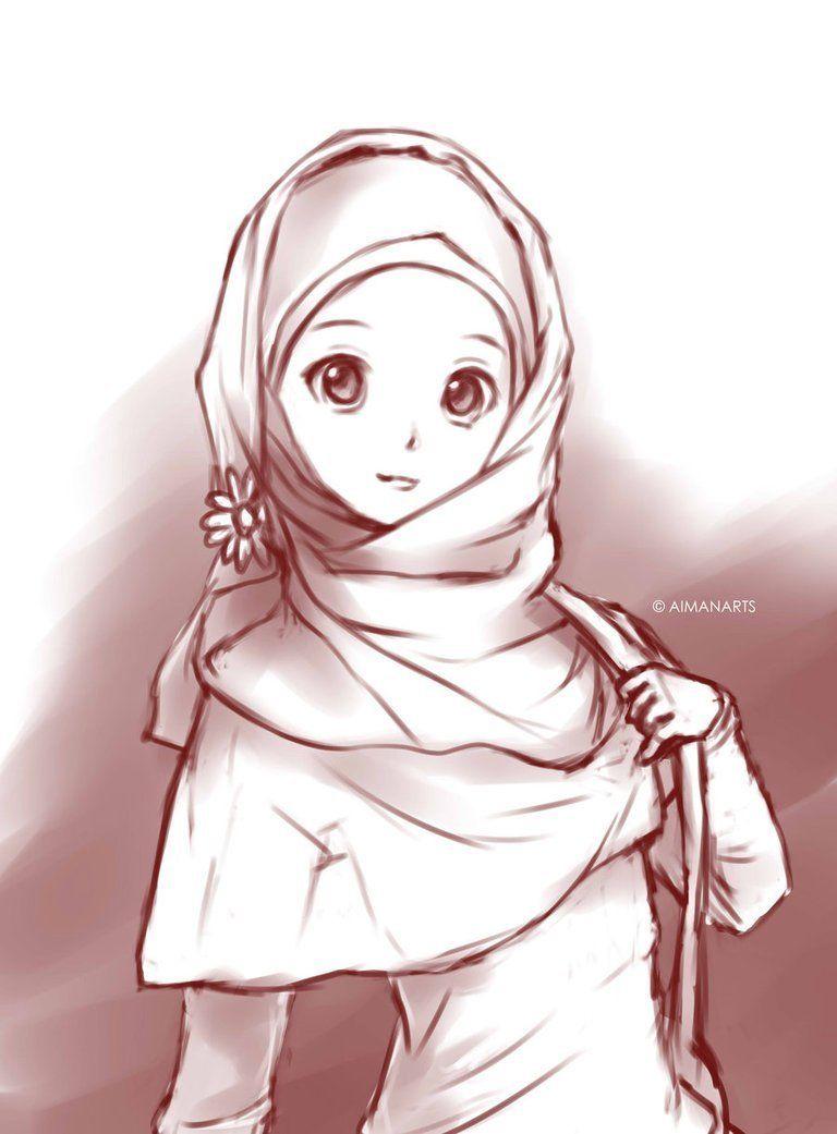 768x1041 Muslimah Cartoon Picture