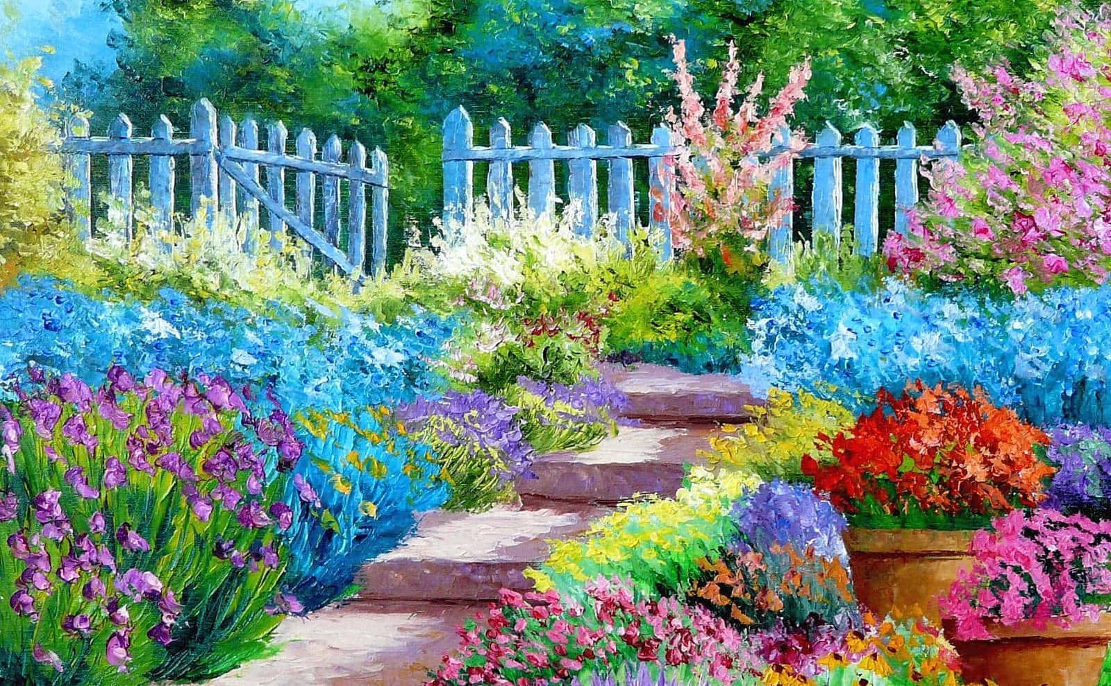 1600x989 Flower Garden Picture