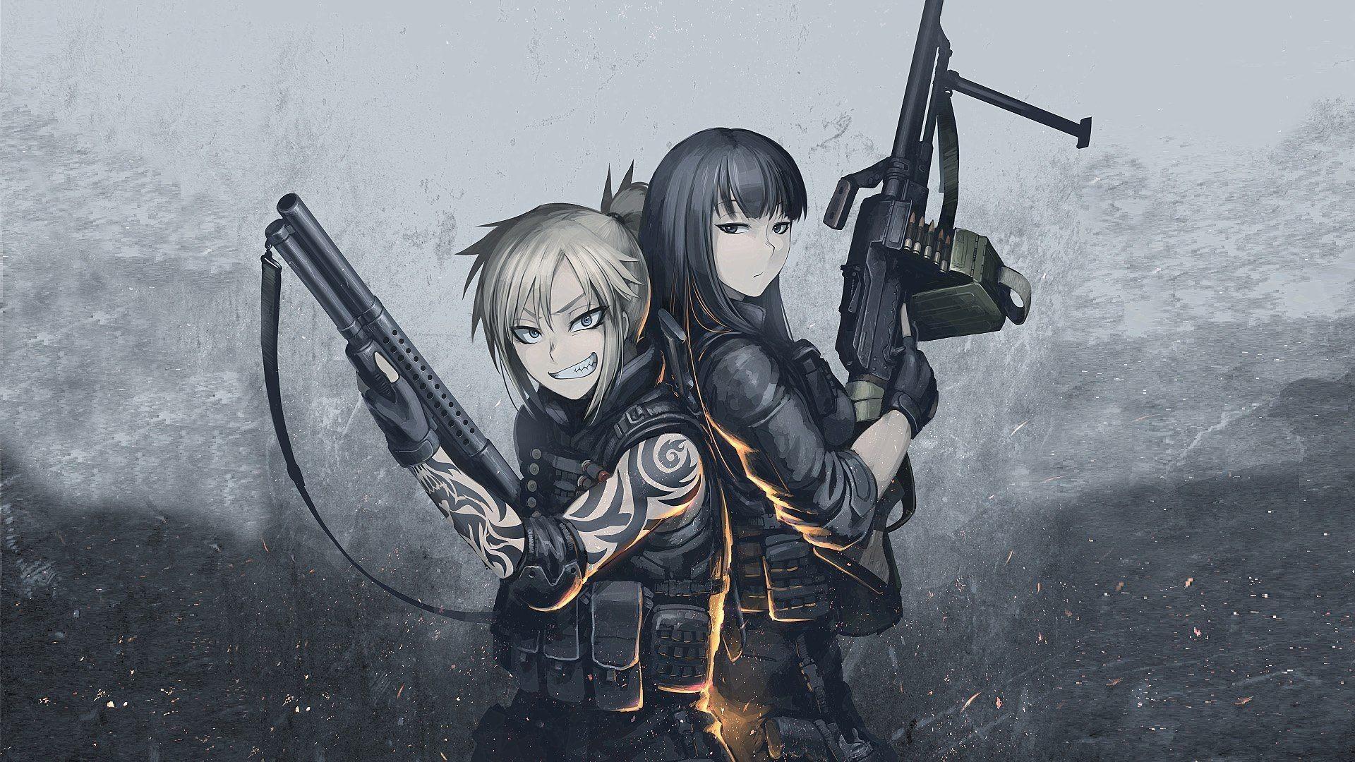 1920x1080 Anime Gun Wallpaper