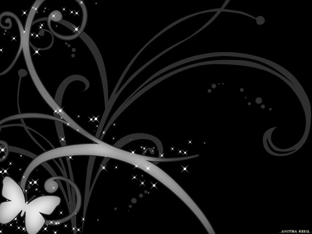 1024x768 Black Butterfly HD Background