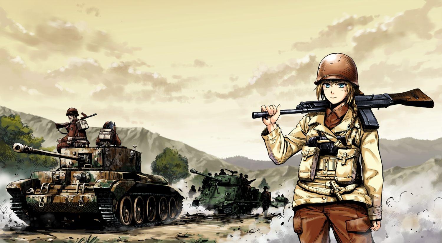 1500x826 Anime Girls With Guns Wallpaperx826