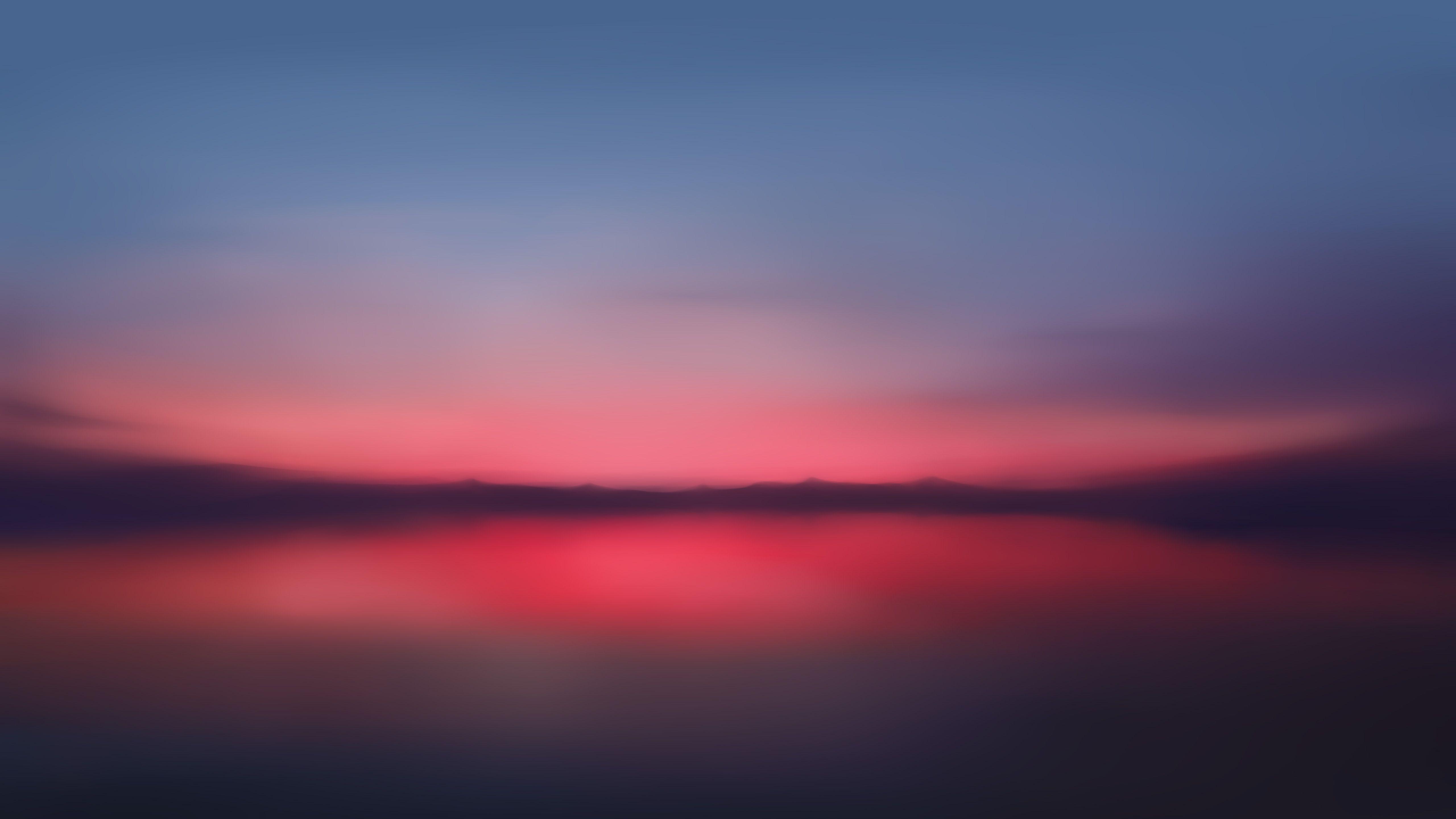 5120x2880 Red Sunset Blur Minimalist 5k, Nghệ sĩ HD, Hình nền 4k