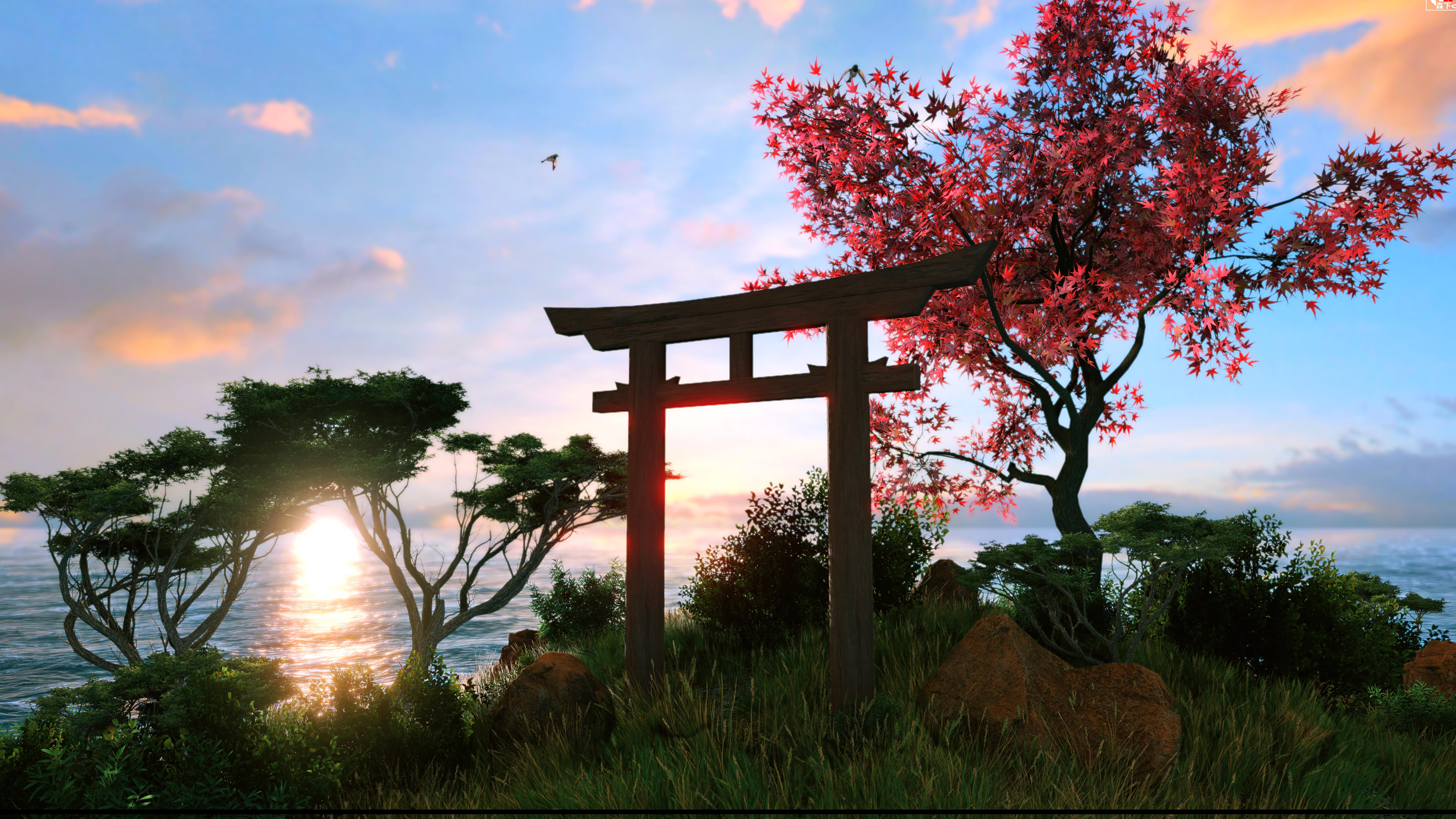 7680x4320 Torii Gate, Japan [8K]