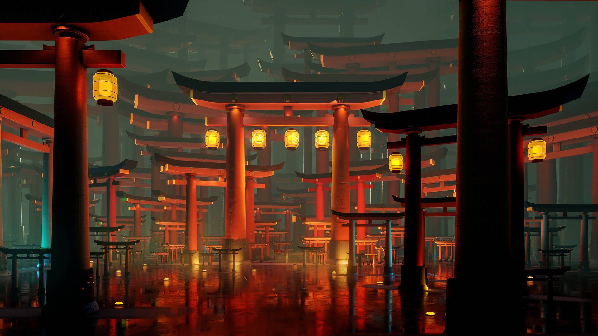 1920x1080 Download Multiple Torii Gate Wallpaper