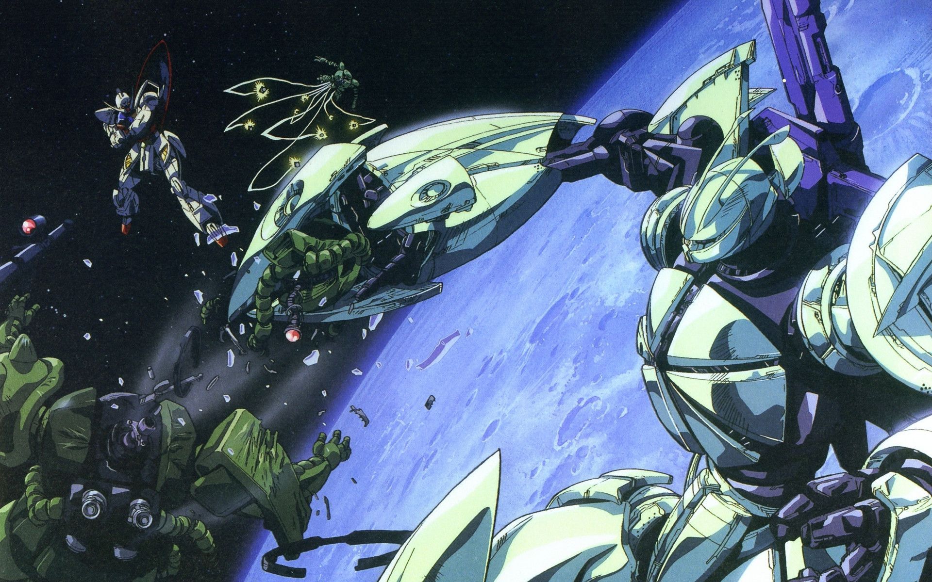1920x1200 Gundam wallpaper, Robots drawing