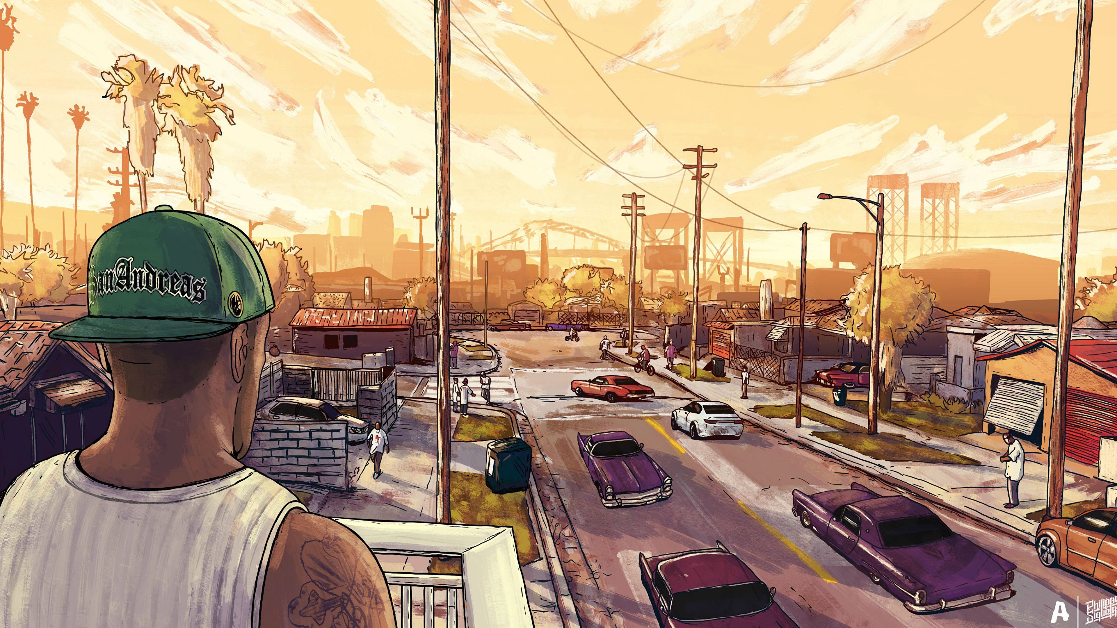 3840x2160 image GTA 5 san andreas Carl Johnson