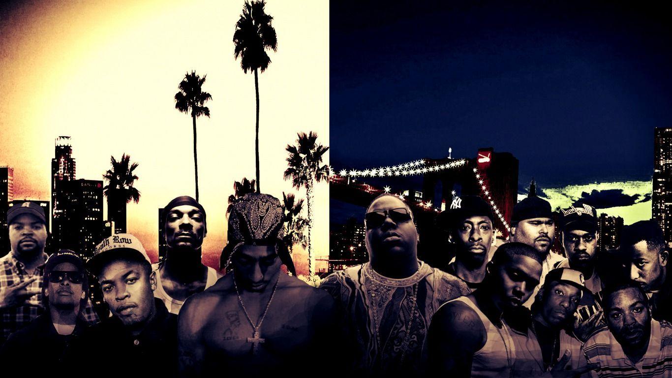 1366x768 West Coast Rappers Wallpaper