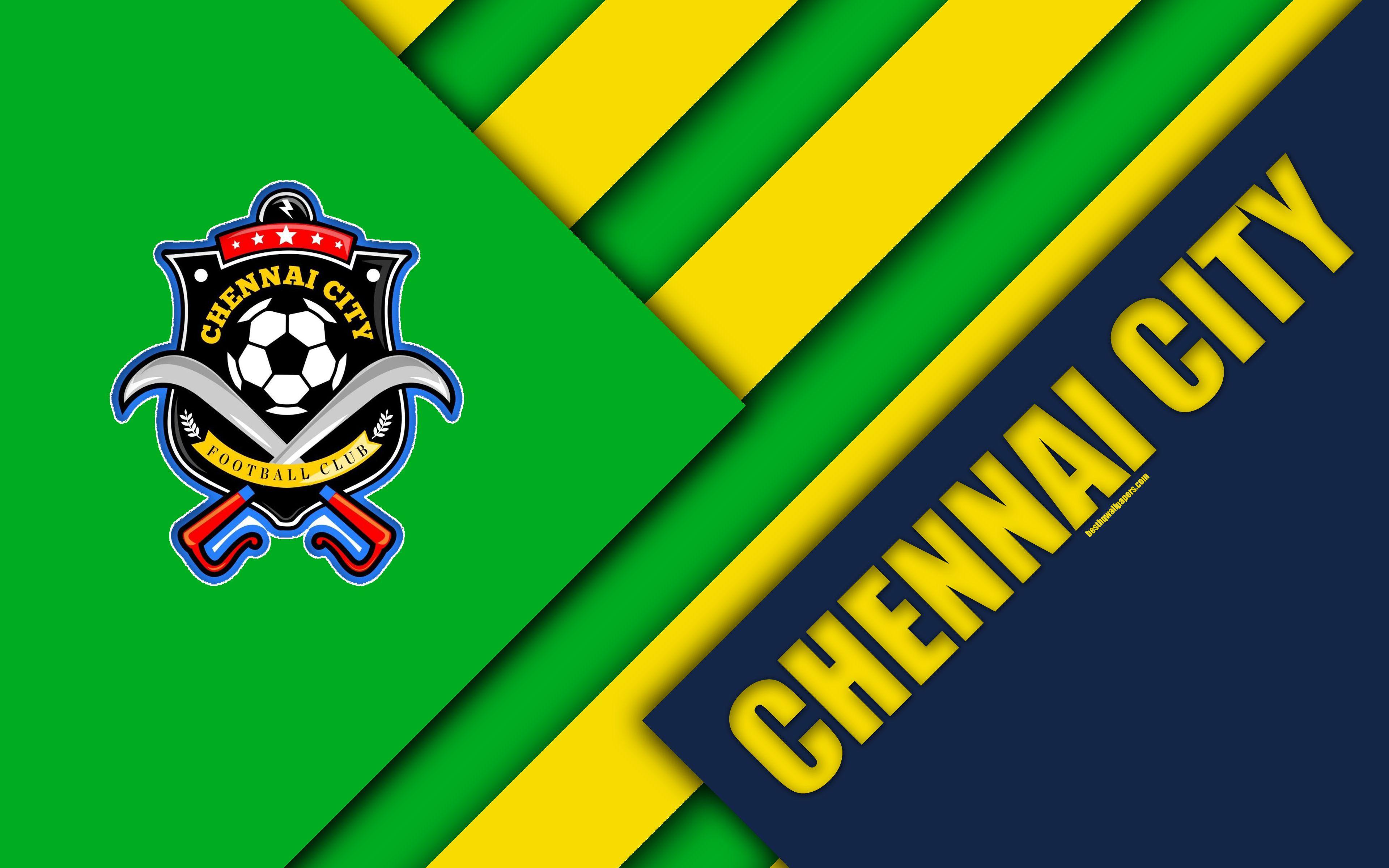 3840x2400 Download wallpaper Chennai City FC, 4k, Indian football