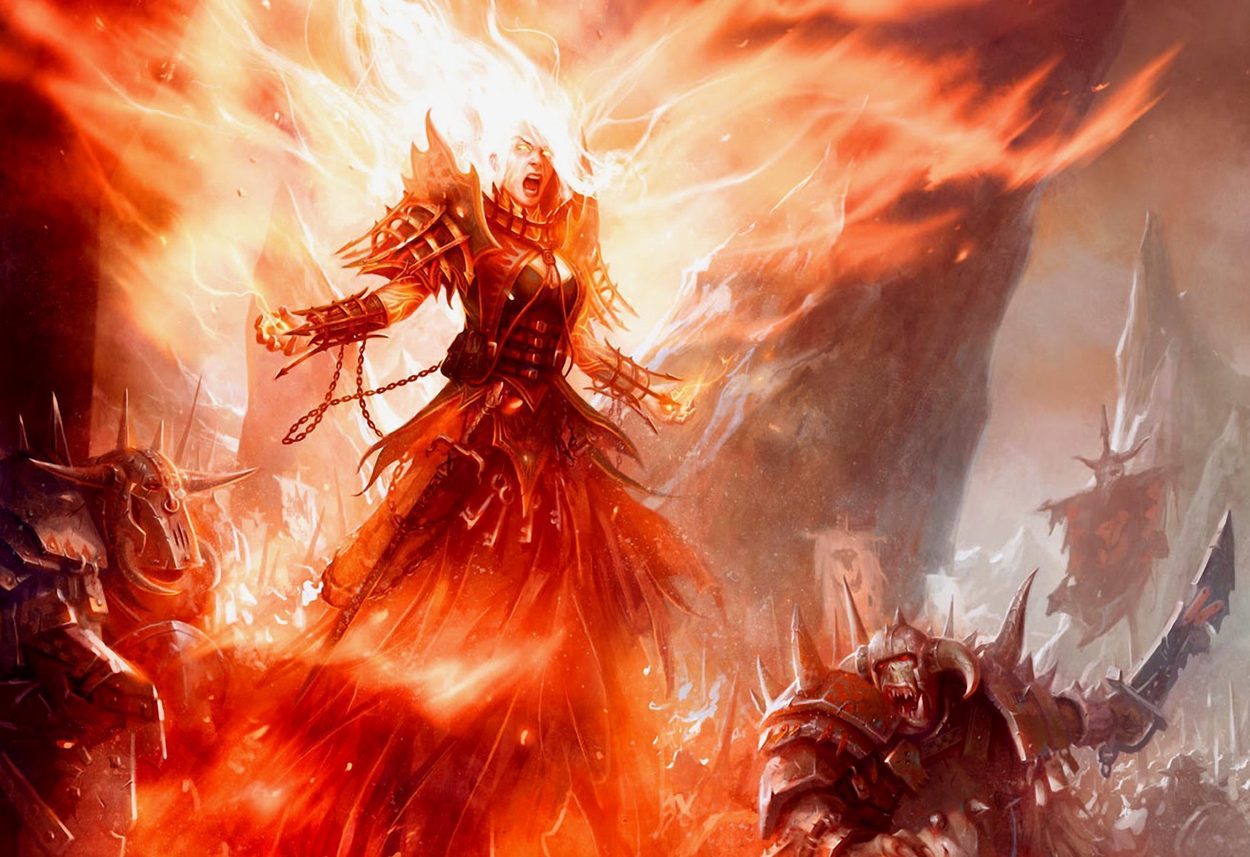 1750x1200 Fire Mage Wallpaper