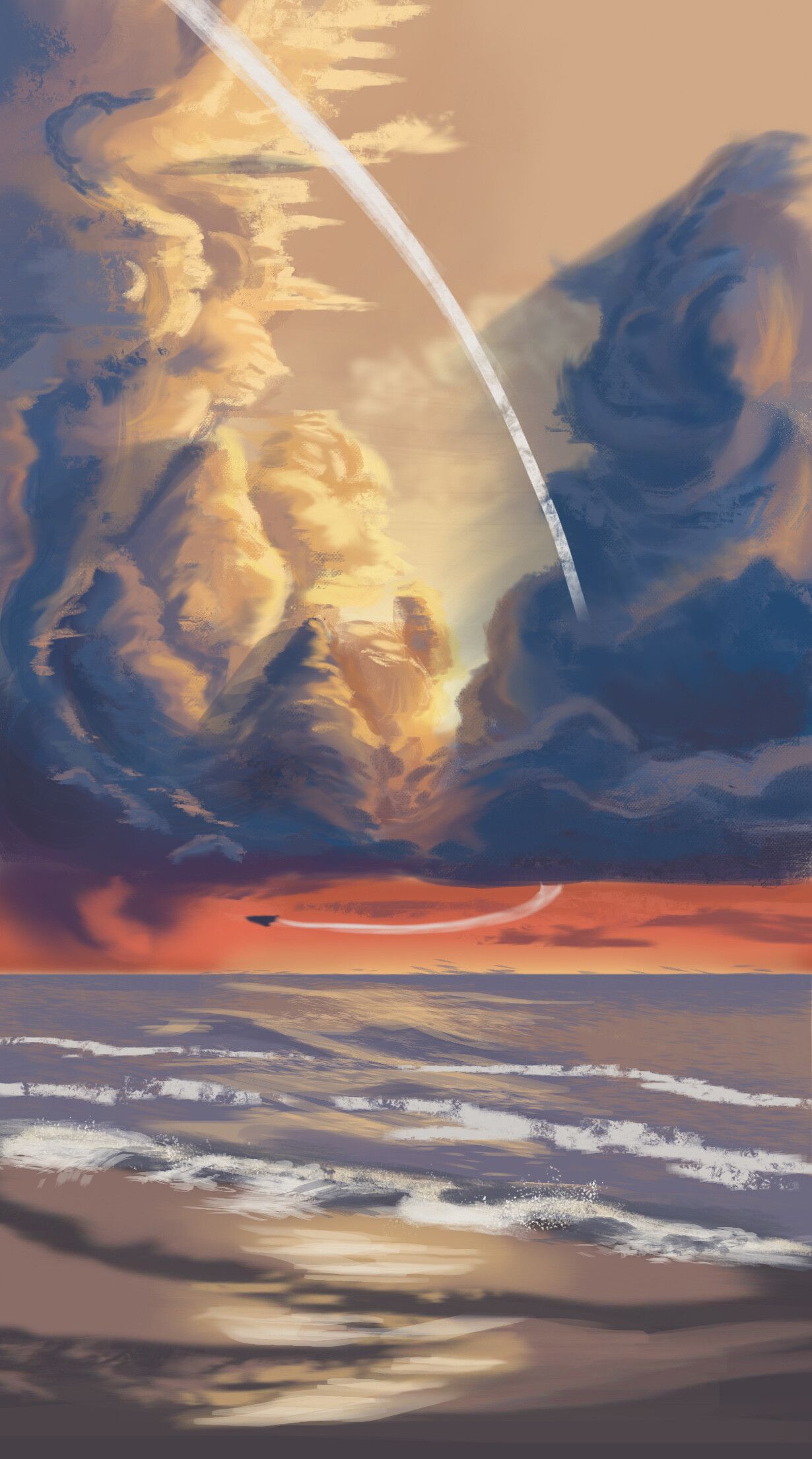 1230x2208 Mobile Wallpaper: Epic Skies