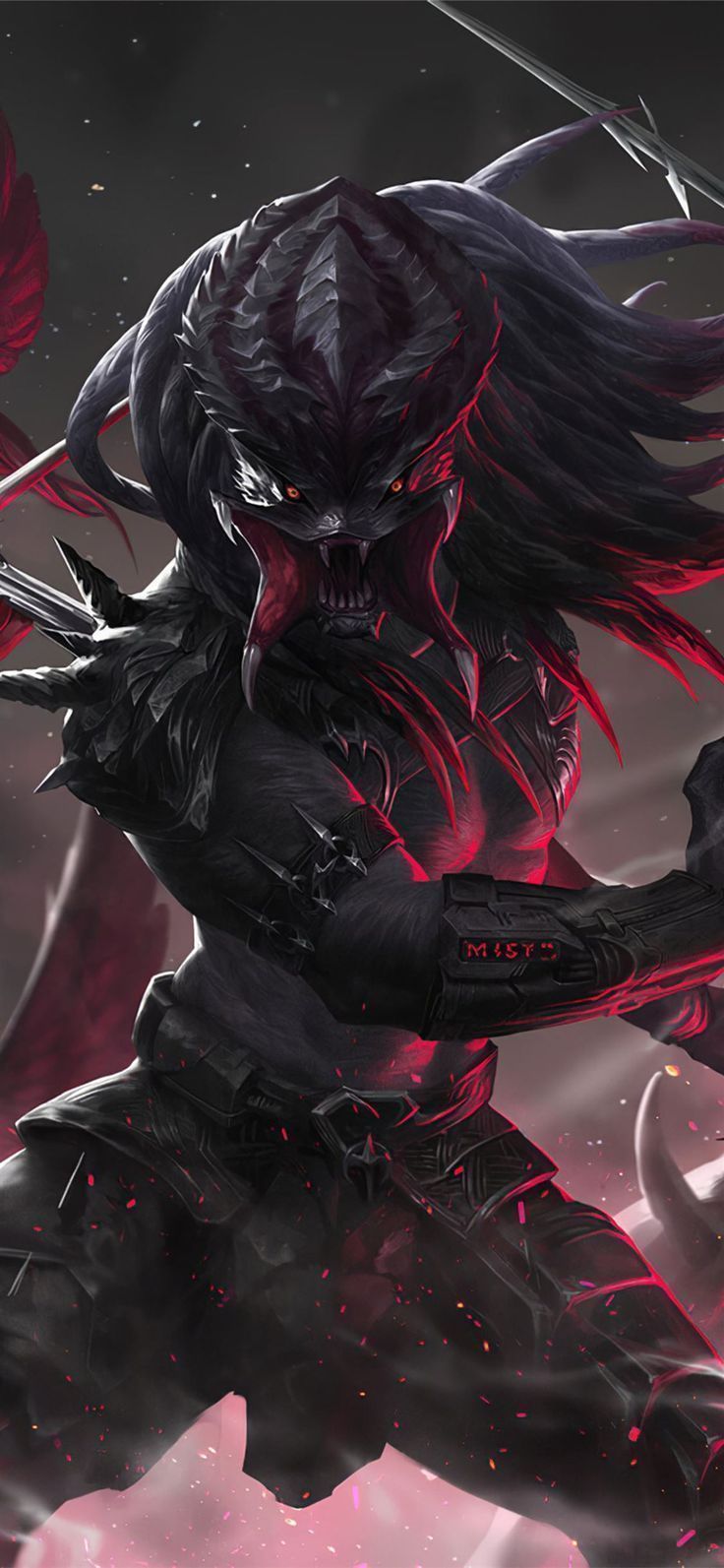 736x1593 the predator art 4k iPhone X Wallpaper