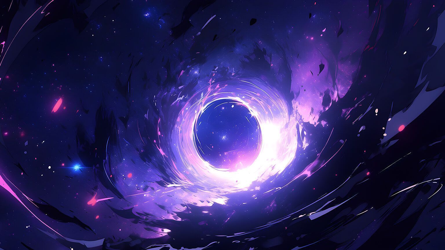 1536x864 Purple Space Portal Galaxy Desktop