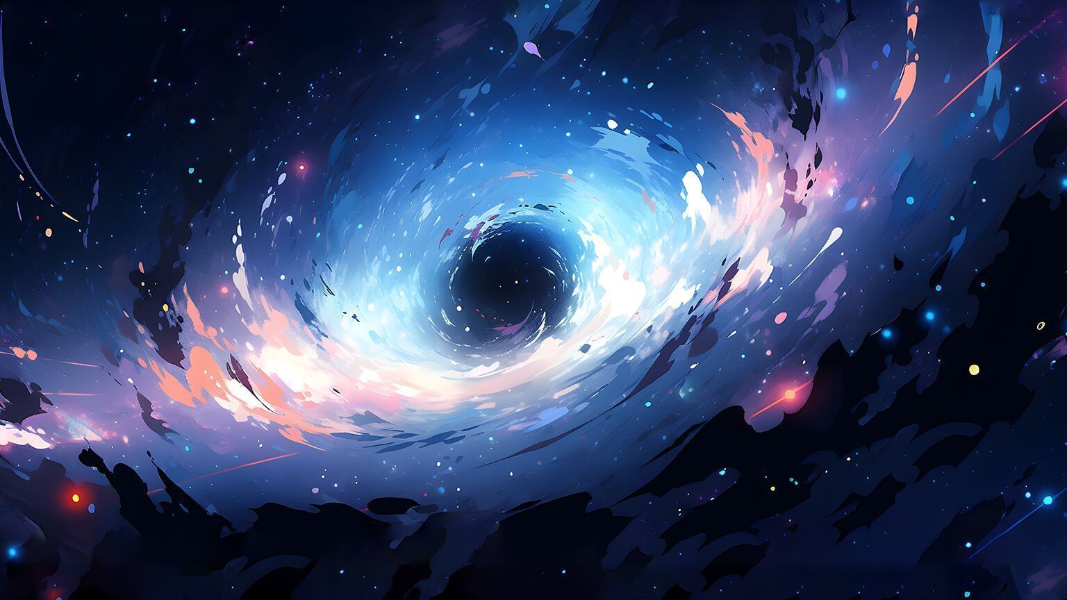1536x864 Space Portal Galaxy Desktop Wallpaper