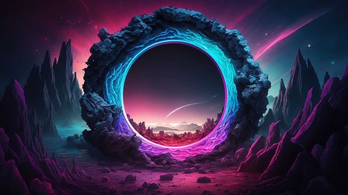 1200x673 Space Cosmic Portal Wallpaper for Wall