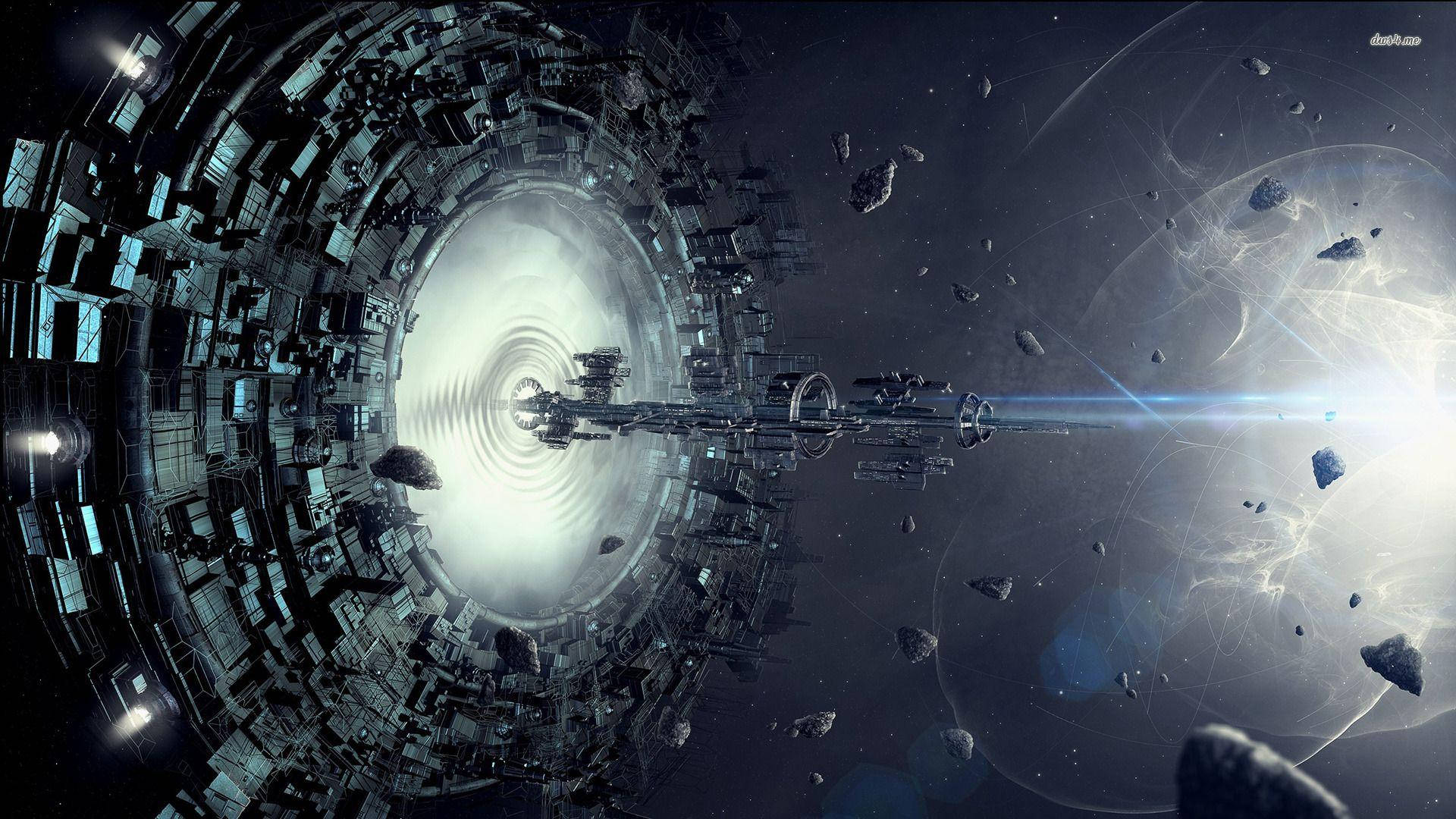 1920x1080 Download Spaceship Portal Wallpaper