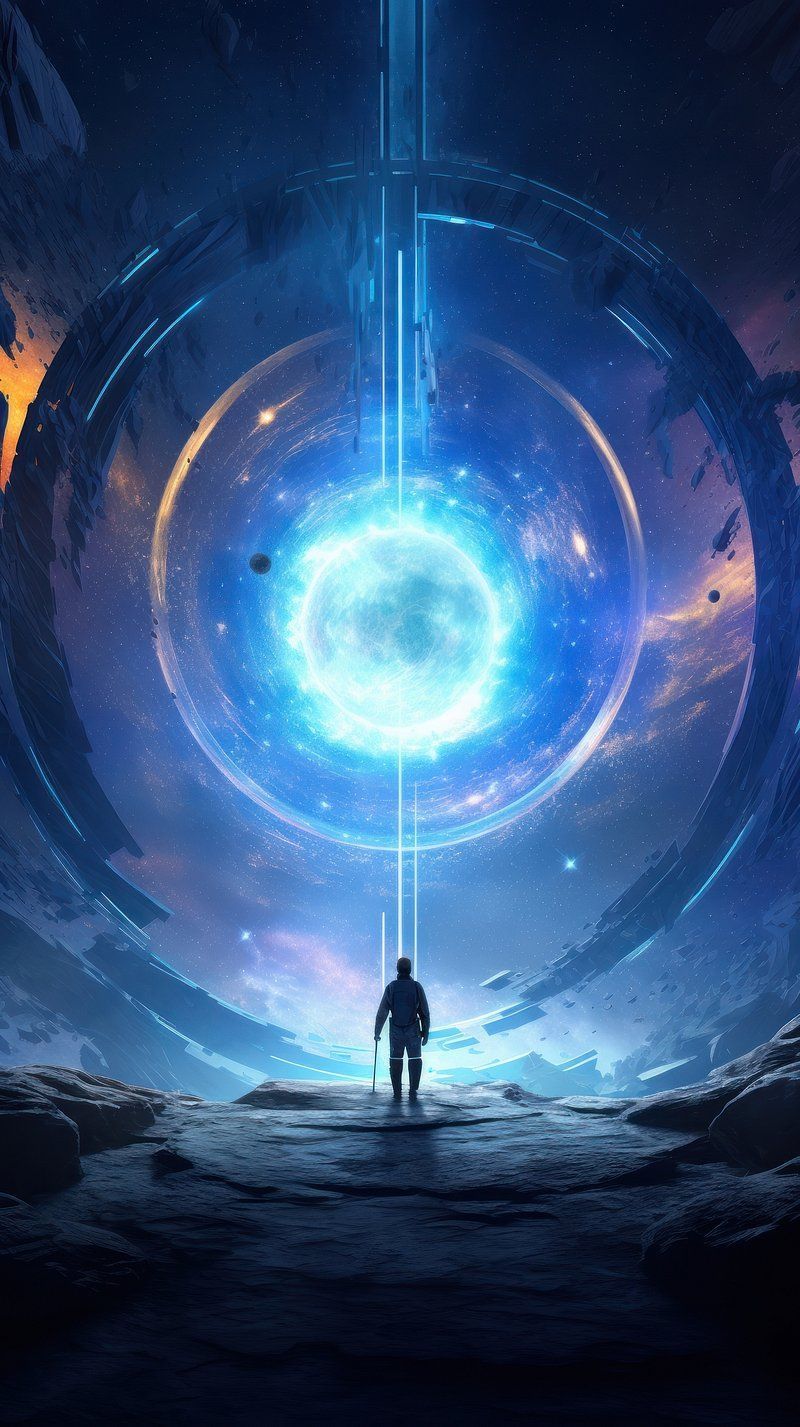 800x1427 Space portal galaxy wallpaper astronomy