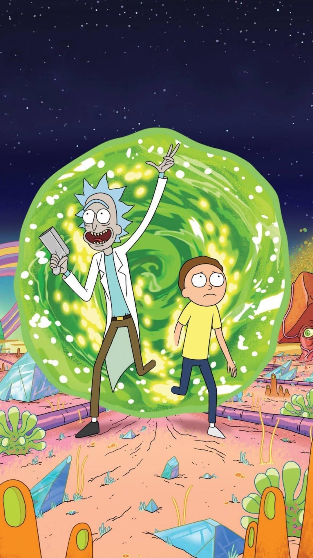 1079x1920 Download free Space Portal Rick