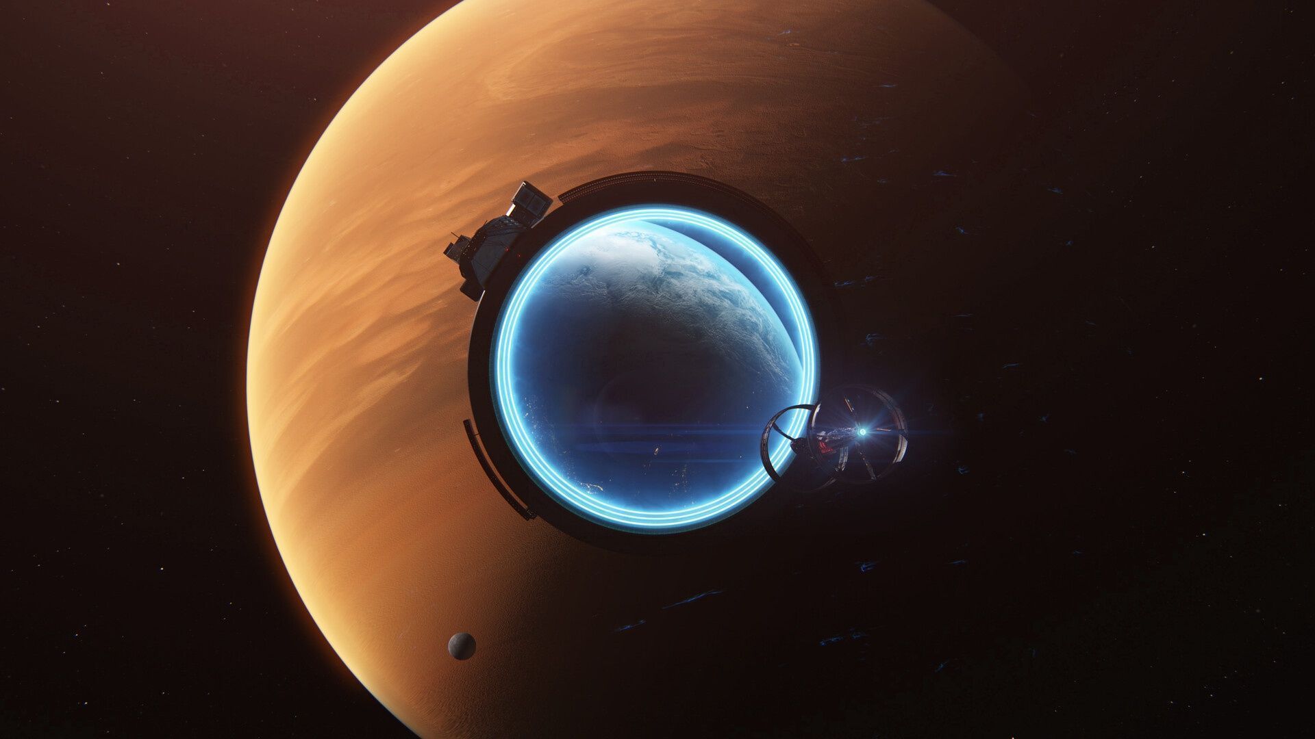 1920x1080 Spaceship Sci Fi Portal HD Wallpaper