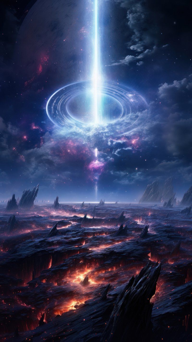 800x1427 Space portal galaxy wallpaper astronomy