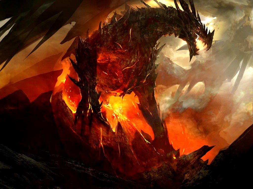 1024x768 Powerful Dragon Wallpaper