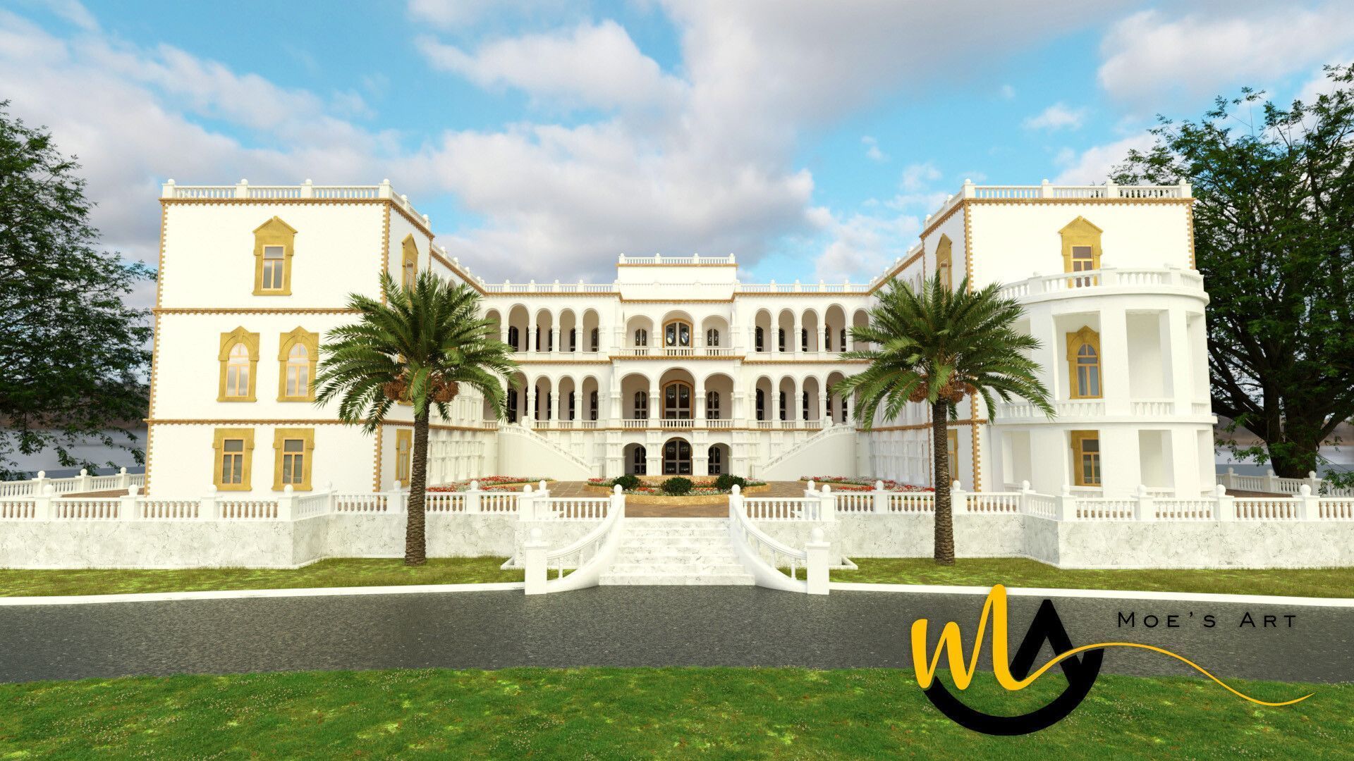 1920x1080 The Republican Palace of Khartoum
